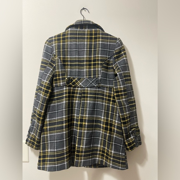 Tulle Houndstooth Flare Wool Blend Mid Pea Coat Size Small - Picture 6 of 9